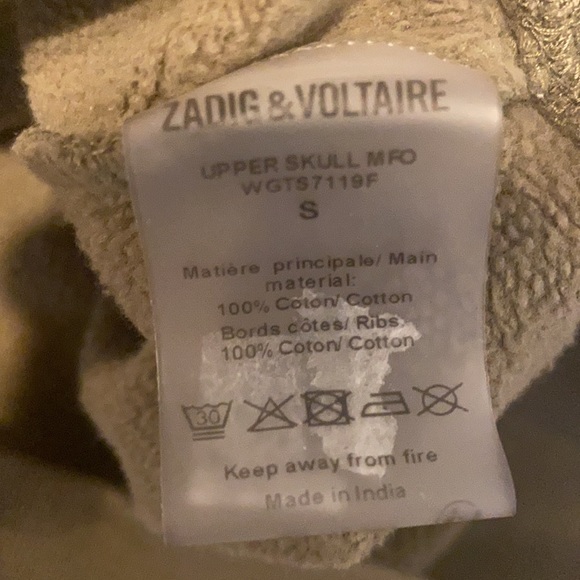 Zadig & Voltaire skull sweatshirt - Picture 6 of 6